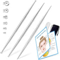 Ideayard facial reflexology massage tool front view showing stainless steel pens