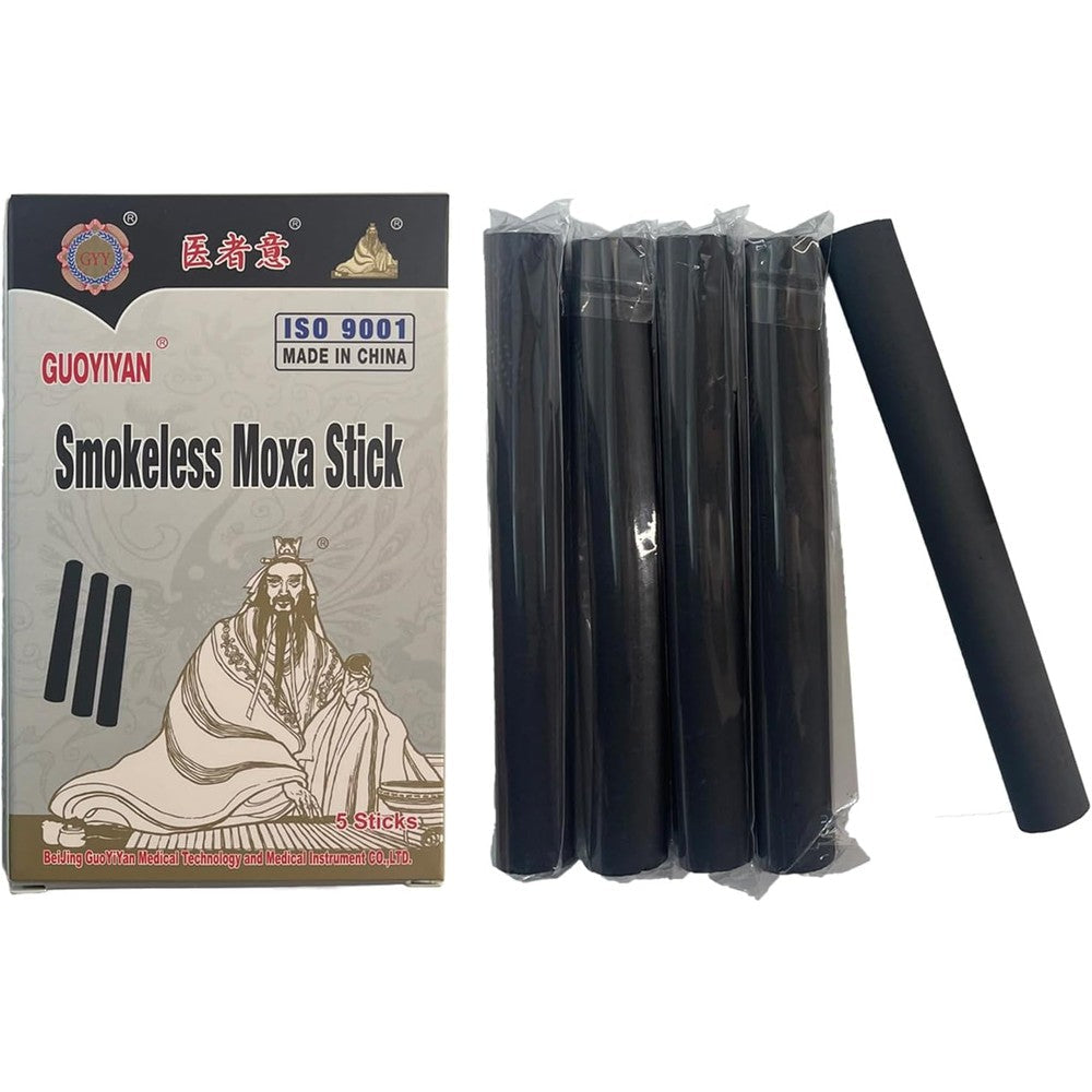 Servoprax Smokeless Moxa Sticks 5 pack front view for moxibustion therapy.