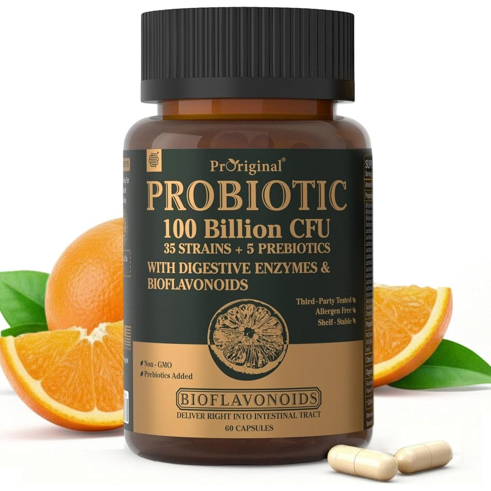 Proriginal 35 Strains Acidophilus Probiotic 60 capsules front view bottle for premium gut health