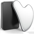 Tophld stainless steel gua sha facial tool front view with storage case