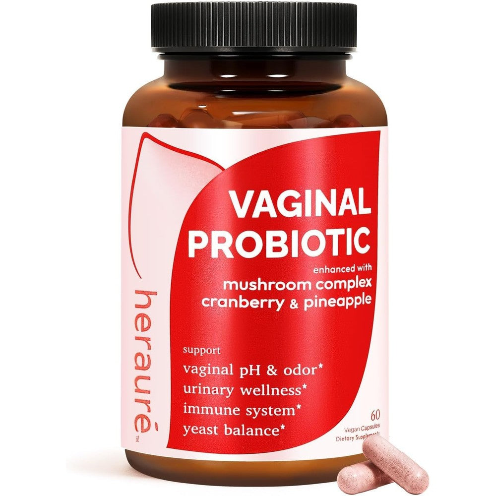 HerAuré Vaginal Probiotics 60 capsules front view bottle for women