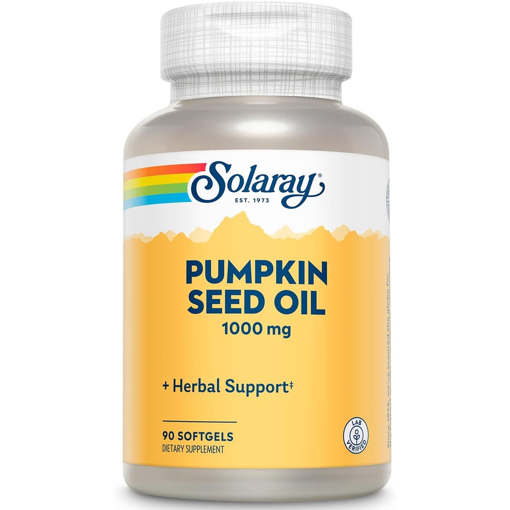 Solaray Pumpkin Seed Oil 1000mg front bottle view