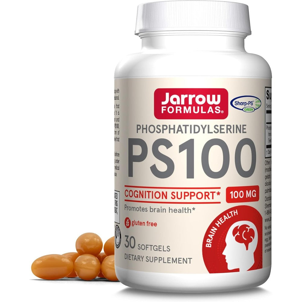 Jarrow Formulas PS100 Phosphatidylserine front bottle view
