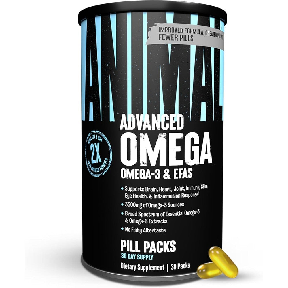 Universal Nutrition Animal Advanced Omega 3 front view tub packaging