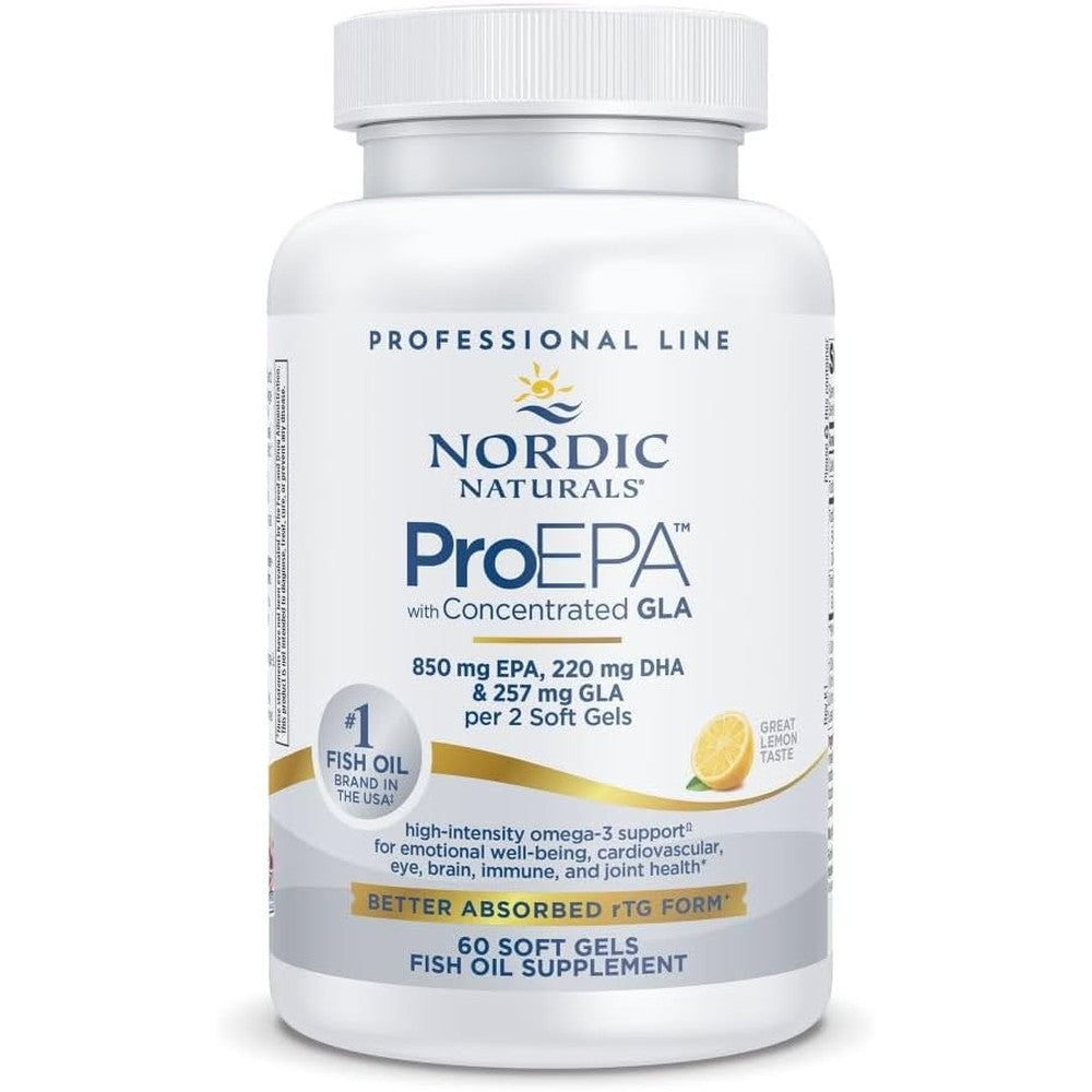 Nordic Naturals ProEPA Concentrated GLA softgels front view bottle