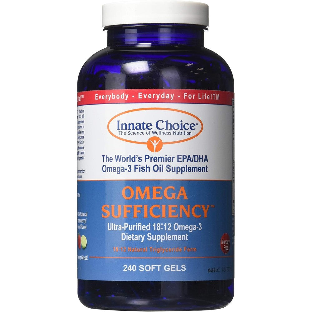 Innate Choice Omega Sufficiency fish oil 240 capsules front view
