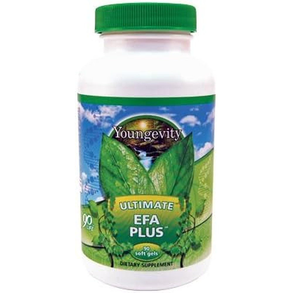Youngevity Ultimate EFA Plus soft gels front view dietary supplement bottle