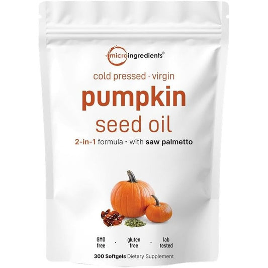 Micro Ingredients Pumpkin Seed Oil 300 Softgels front view