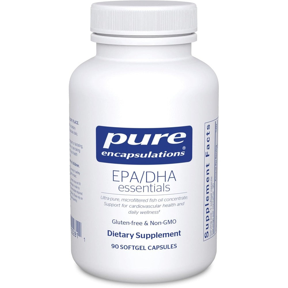 Pure Encapsulations EPA DHA Essentials front view bottle packaging