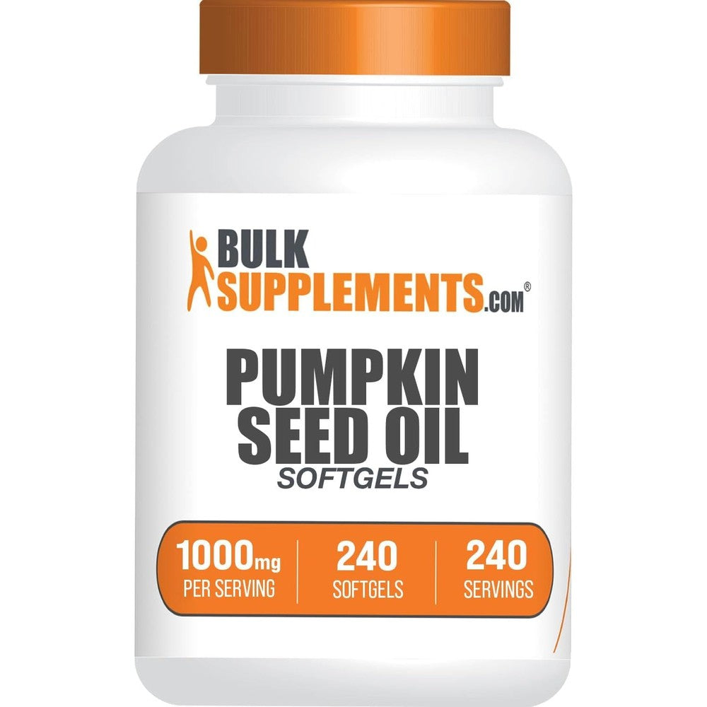 BulkSupplements Pumpkin Seed Oil 1000mg softgels bottle front view