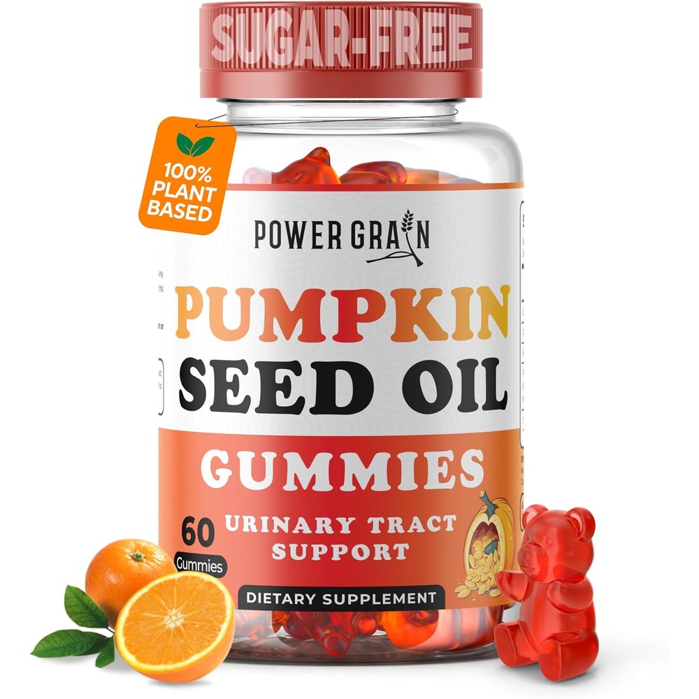 Purify Life Power Grain Pumpkin Seed Oil Gummies front bottle view
