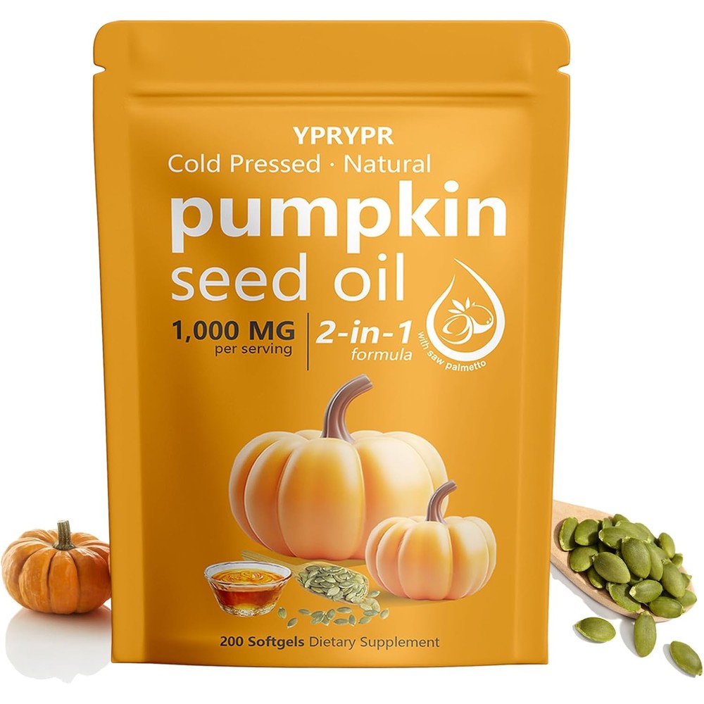 VivoNu Pumpkin Seed Oil With Saw Palmetto Softgels front pouch view
