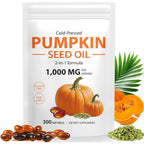 WHLH and Well-Being pumpkin seed oil softgels pouch front view