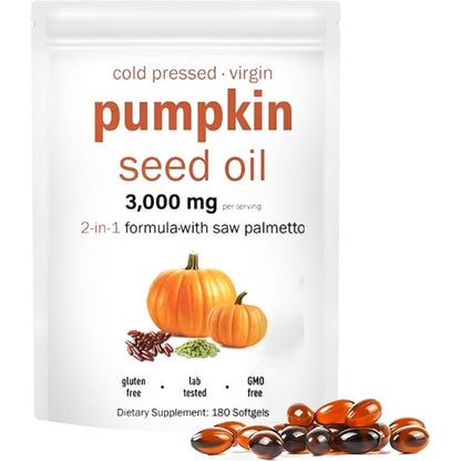 Onznoz Merutin Pumpkin Seed Oil with Saw Palmetto front view bottle