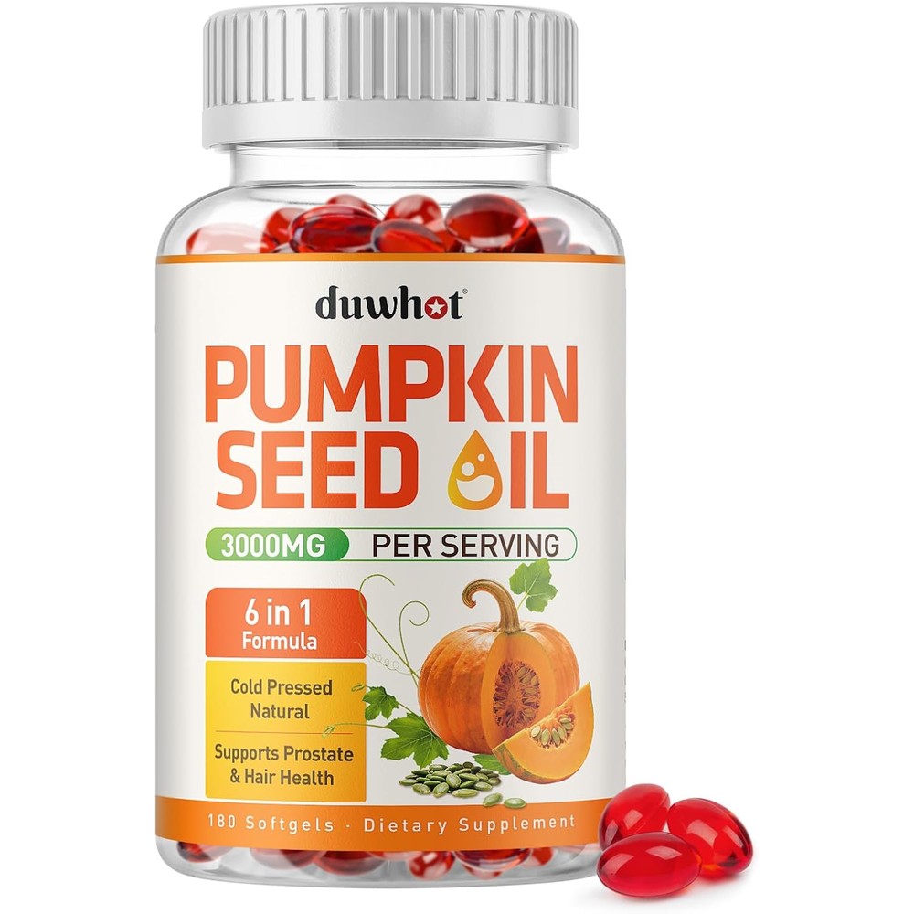 Kitabio Duwhot Pumpkin Seed Oil Capsules front view bottle