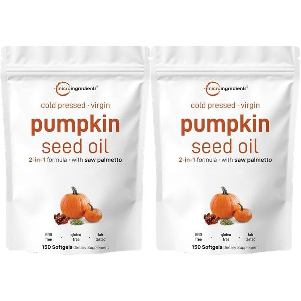 Micro Ingredients Pumpkin Seed Oil with Saw Palmetto supplement bottle front view