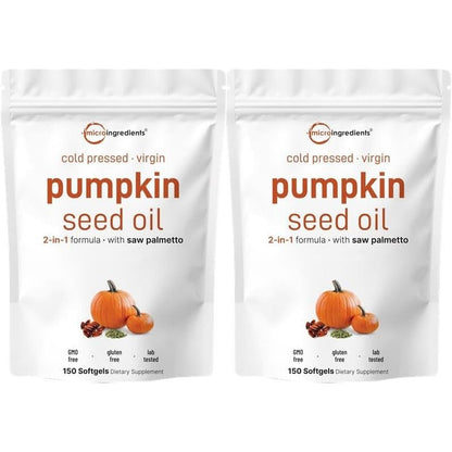 Micro Ingredients Pumpkin Seed Oil with Saw Palmetto supplement bottle front view
