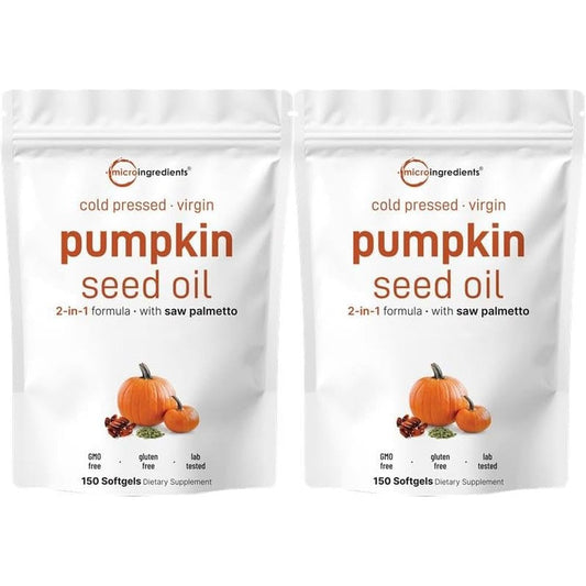 Micro Ingredients Pumpkin Seed Oil with Saw Palmetto supplement bottle front view