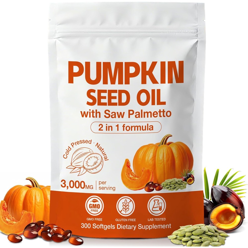 Micro Ingredients Pumpkin Seed Oil Saw Palmetto front pouch view hair growth supplement