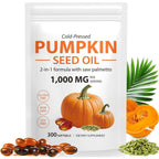 Mcukv pumpkin seed oil and saw palmetto supplement pouch front view