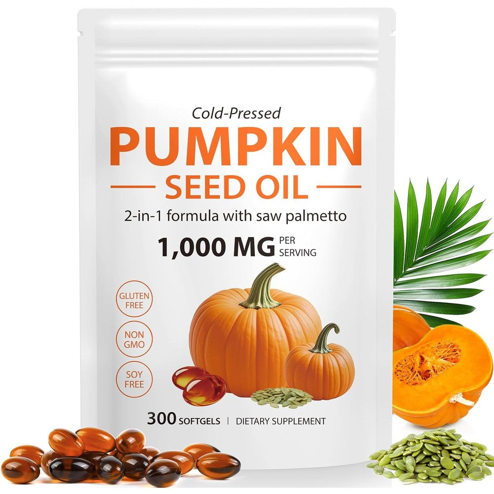 Daiasns Mcukv Pumpkin Seed Oil and Saw Palmetto supplement pouch front view