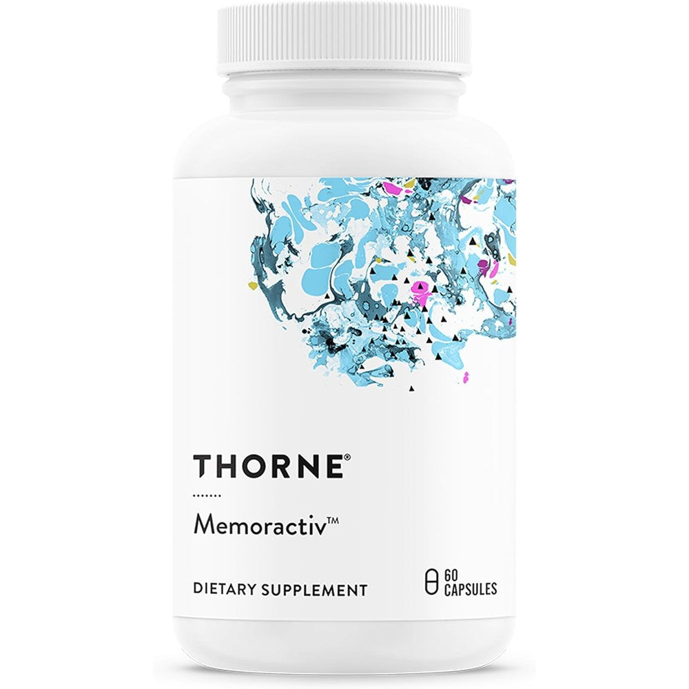 Thorne Memoractiv bottle front view for cognitive function support