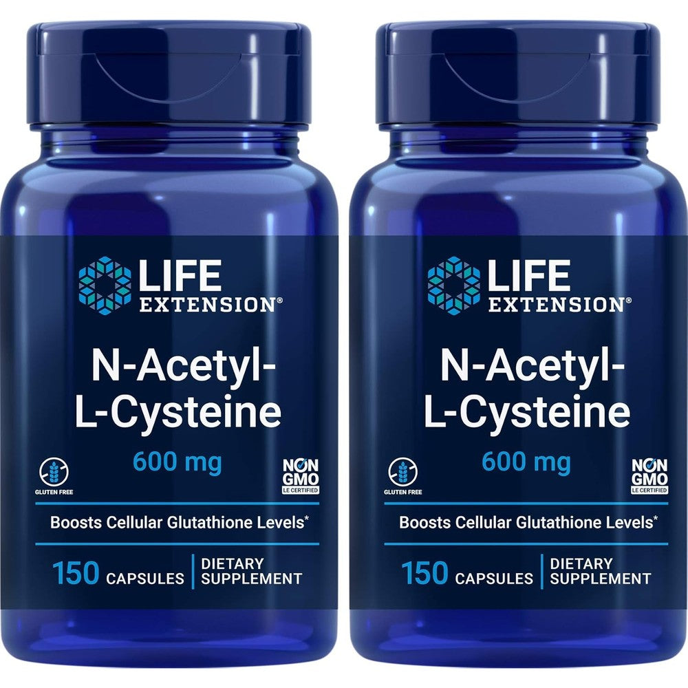 Life Extension N-Acetyl-L-Cysteine NAC 600mg front view bottle pack