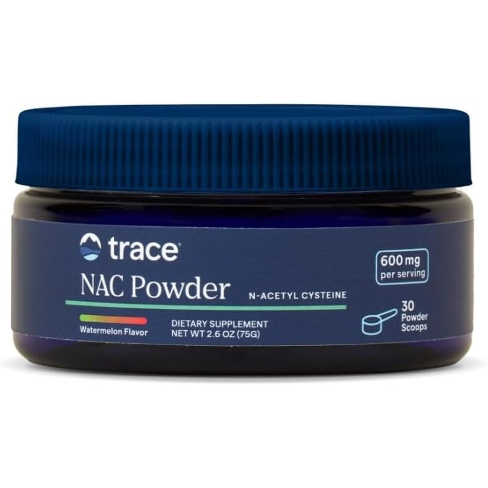 Trace Minerals NAC Powder front view watermelon flavor supplement