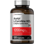 Horbäach Acetyl L-Carnitine and Alpha Lipoic Acid bottle front view showing 1200mg potency