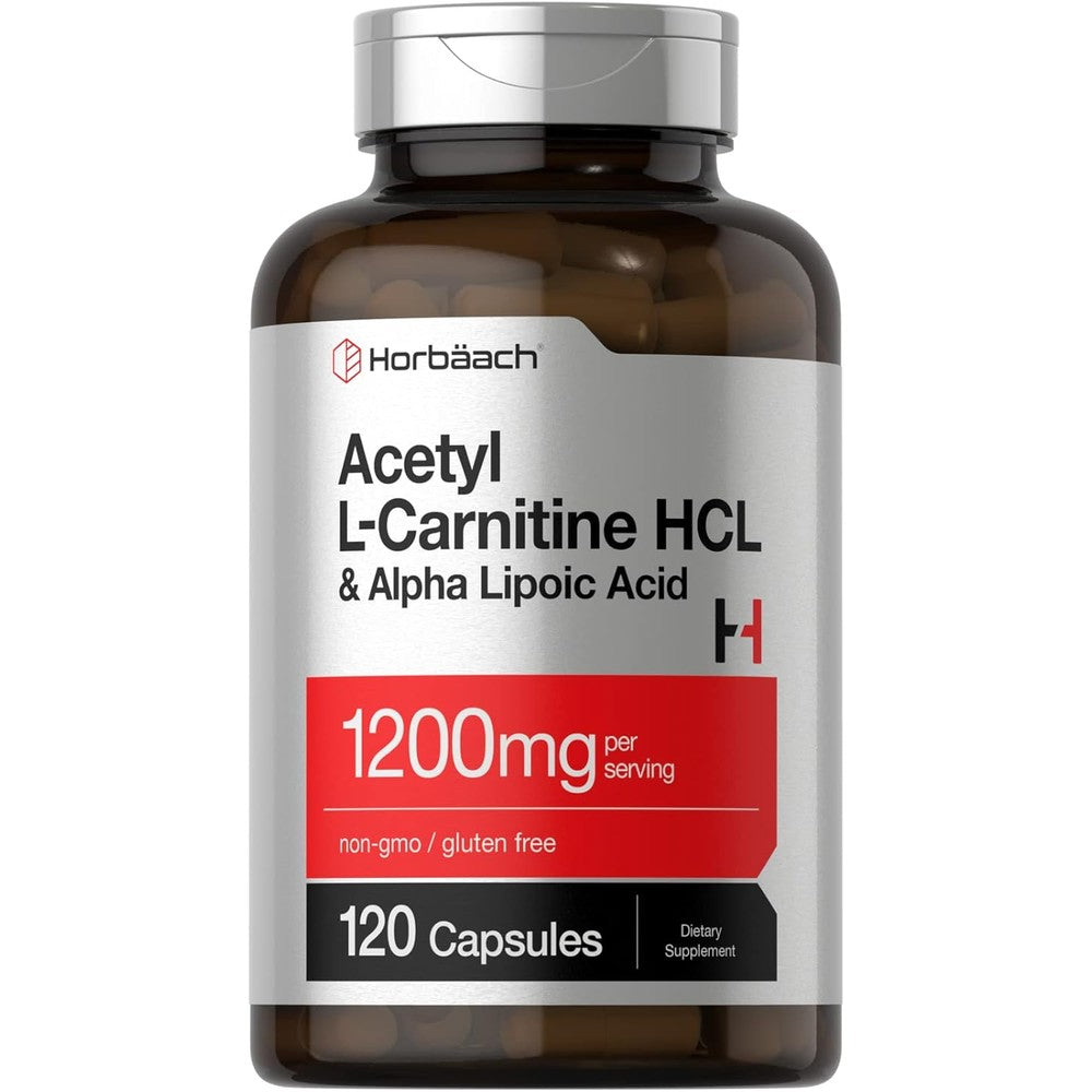 Horbäach Acetyl L Carnitine HCL and Alpha Lipoic Acid 1200mg capsules