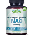 Why Not Natural NAC 600 Milligram capsules front view supplement bottle