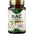 Nature's Nutrition N-Acetyl L-Cysteine supplement bottle front view showing 1200mg strength.