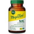 Megafood NAC Supplement front bottle view showing 600mg N-Acetyl Cysteine and capsule count