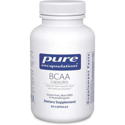 Pure Encapsulations BCAA Capsules front bottle view for muscle recovery