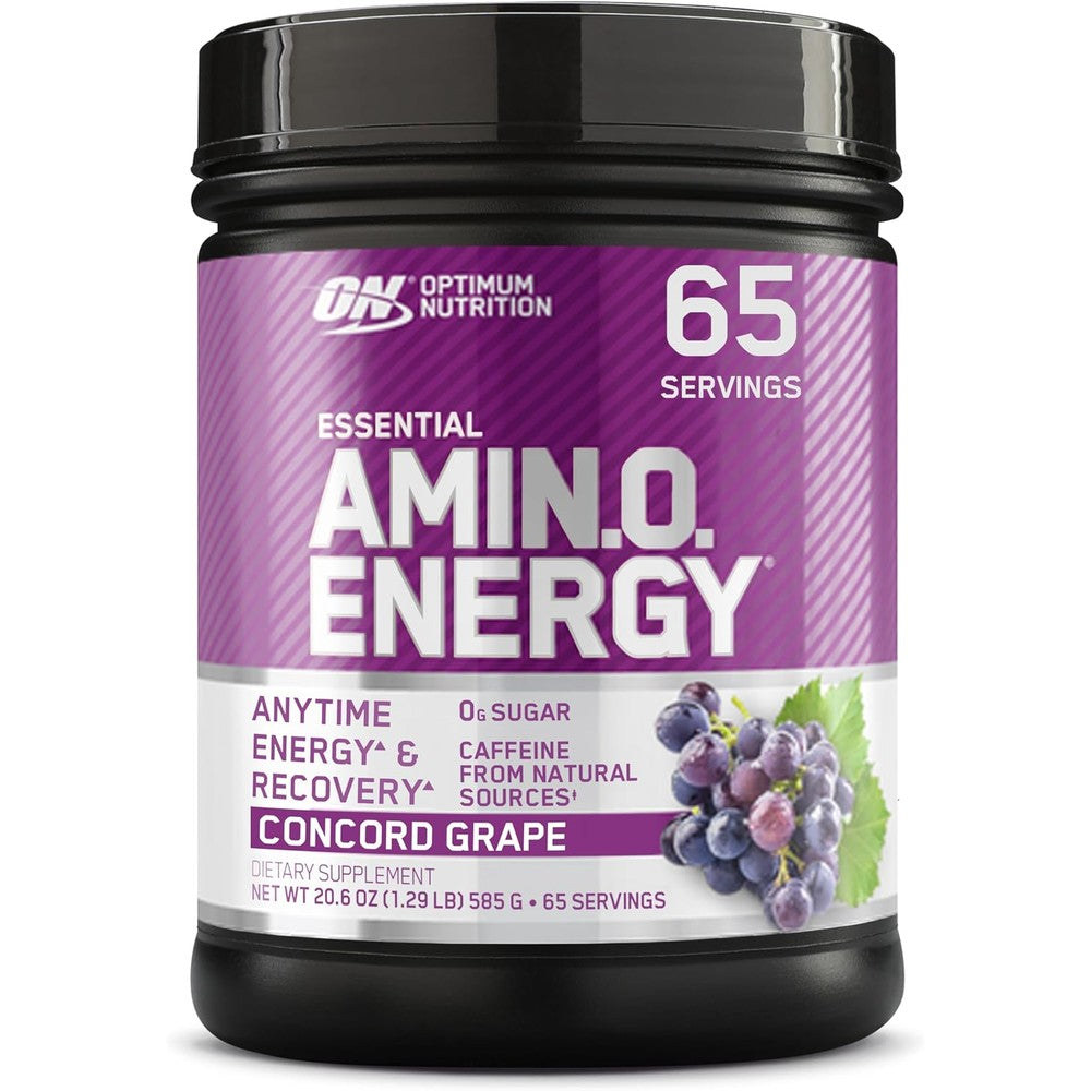 Optimum Nutrition Essential Amino Energy Concord Grape front view container
