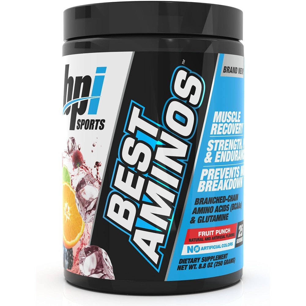 BPI Sports Best Aminos Fruit Punch front view authentic BCAA supplement