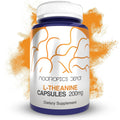 Nootropics Depot L-Theanine capsules front view bottle showing 90 count package