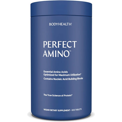 BodyHealth PerfectAmino 300 Tablets front view muscle recovery supplement