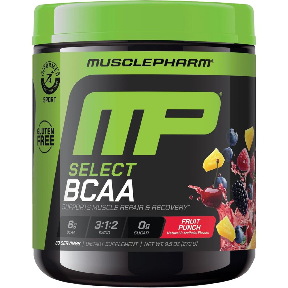 MusclePharm Essentials BCAA Powder front view bottle