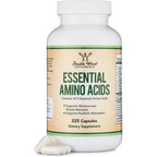 Double Wood Supplements Essential Amino Acids front view bottle containing 225 capsules