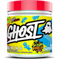 Ghost BCAA powder Sour Patch Kids Blue Raspberry front view supplement container