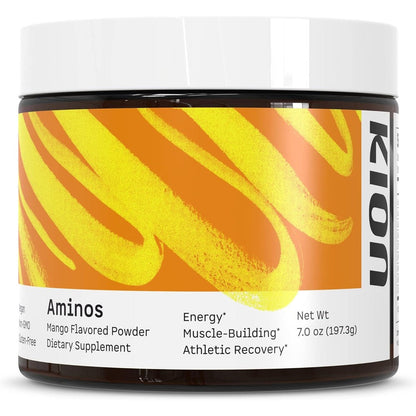 Kion Aminos Essential Amino Acids Powder Mango front view jar