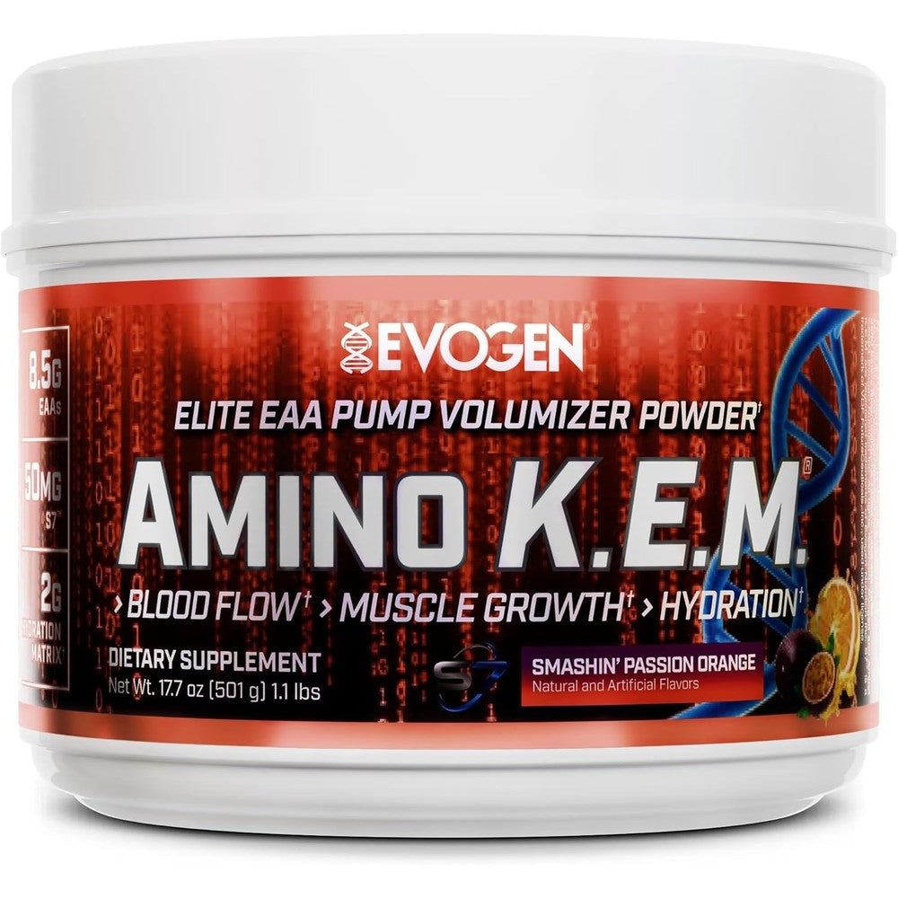 Evogen Amino KEM passion orange front container view
