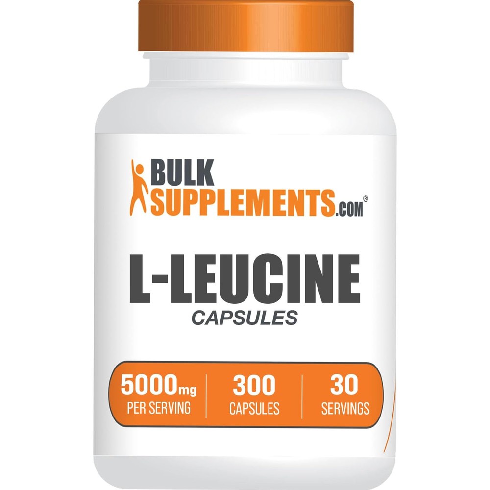 BulkSupplements L-Leucine Capsules front view bottle