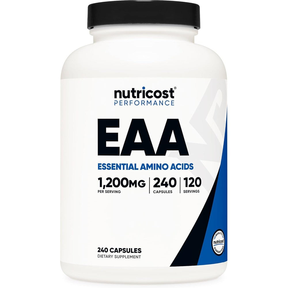 Nutricost EAA capsules front view bottle packaging