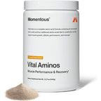 Momentous Vital Aminos tropical punch powder supplement front view