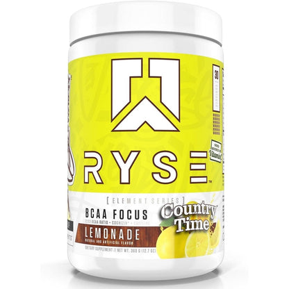 Ryse BCAA Focus Powder Country Time Lemonade front view bottle