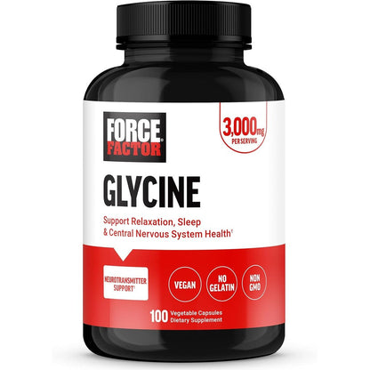 Force Factor Glycine 1000mg supplement front view