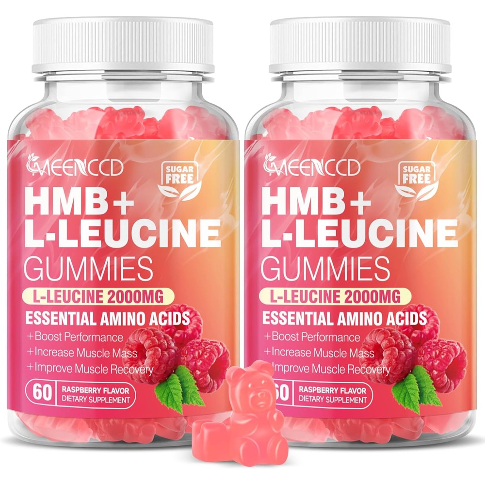 Liqherb Meenccd Hmb And L-Leucine Gummies front view bottle packaging