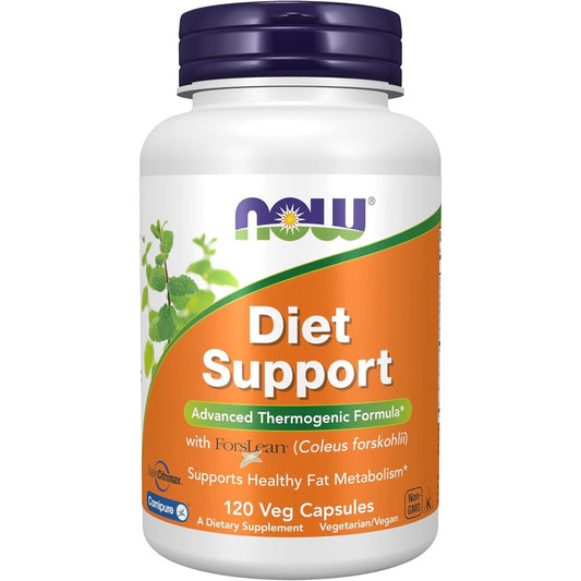 Now Foods Diet Support with ForsLean 120 Veg Capsules front view